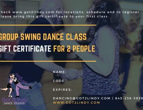Gift Certificate - Grp swing dance class for 2