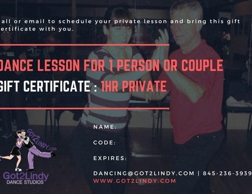 Gift Certificate - Private Dance Lesson