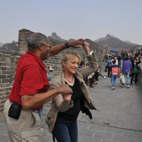 Ron & Joyce Swing Dancing on the Great Wall in China